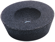 6/4 - 3/4 x 2 x 5/8-11'' - Aluminum Oxide 16 Grit Type 11 - Resin Cup Wheel - Caliber Tooling