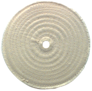 6 x 1/2 - 1'' (80 Ply) - Cotton Sewed Type Buffing Wheel - Caliber Tooling