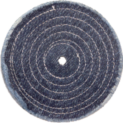 8″ WITH 3/8 SPIRAL SEWED DENIM BUFF - Caliber Tooling