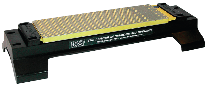 8 x 2-5/8 x 3/8" - Fine/Coarse Grit - Rectangular Bench Model Duo-Sharp Diamond Whetstone with Base - Caliber Tooling
