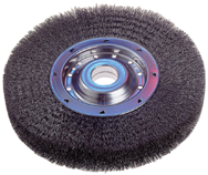 12 in. Diameter - 2 Arbor Hole - Crimped Steel Wire Straight Wheel - Caliber Tooling