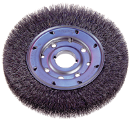 8" Diameter - 1-1/4" Arbor Hole - Crimped Steel Wire Straight Wheel - Caliber Tooling