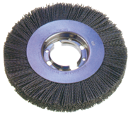 6" Diameter - 2" Arbor Hole - 120 SC Abrasive Nylon Straight Wheel - Caliber Tooling