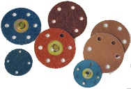 6 x 2 x 1'' - Medium Grit - Aluminum Oxide Metal Finishing Non-Woven Wheel - Caliber Tooling