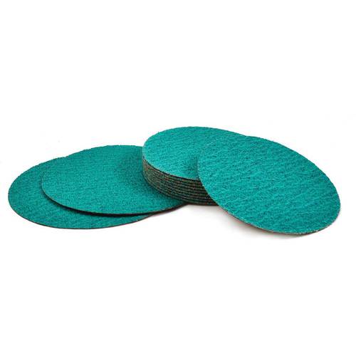 15″ x No Hole-50 Grit - Green Zirconium - Cloth Sanding PSA Disc - Caliber Tooling