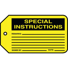 Production Control Tag, Special Instructions, 25/Pk, Cardstock - Caliber Tooling