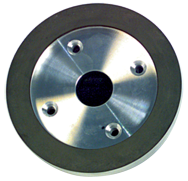 6 x 3/4 x 1-1/4'' - 1/8'' Abrasive Depth - 120 Grit - 3/4 Rim Plate Type 6A2C Mounted Diamond Wheel - Caliber Tooling