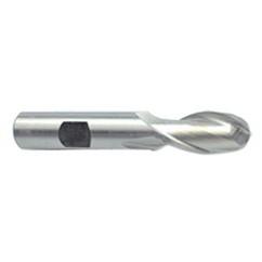 9/16'' Dia. - 3'' OAL - Uncoated HSS - Ball End SE EM - 2 FL - Caliber Tooling