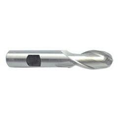 9/16'' Dia. - 3'' OAL - Uncoated HSS - Ball End SE EM - 2 FL - Caliber Tooling