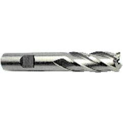 12mm Dia. x 2-11/16 Overall Length 4-Flute Square End M-42 Cobalt SE End Mill-Round Shank-Center Cut-Uncoated - Caliber Tooling