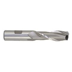 3/4 Dia. x 6-1/4 Overall Length 2-Flute Square End High Speed Steel SE End Mill-Round Shank-Center Cut-Uncoated - Caliber Tooling