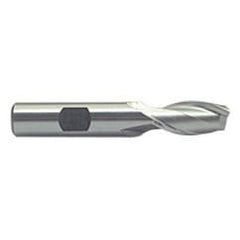 1-1/4 Dia. x 3-7/8 Overall Length 2-Flute Square End M-42 Cobalt SE End Mill-Round Shank-Center Cut-Uncoated - Caliber Tooling