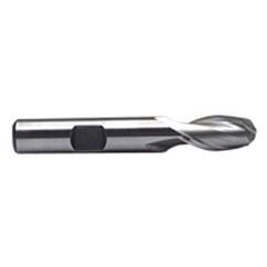 3/8'' Dia. - 2-1/2'' OAL - Uncoated M-42 Cobalt - Ball End SE EM - 2 FL - Caliber Tooling