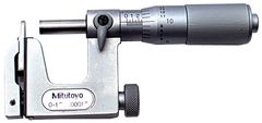 0 - 1'' Measuring Range -  .0001 Graduation - Friction Thimble - Carbide Face - Multi-Anvil Micrometer - Caliber Tooling