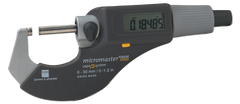 1 - 2" / 25 - 50mm Measuring Range - .0002 Accur. - Friction Thimble - Carbide Face - Micromaster Electronic Outside Micrometer - Caliber Tooling