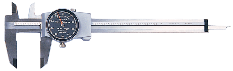 0 - 6'' Measuring Range (.001 Grad.) - Dial Caliper - #599-579-5 - Caliber Tooling