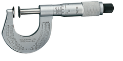 #256MRL-50 -  25 - 50mm Measuring Range - .01mm Graduation - Ratchet Thimble - High Speed Steel  Face - Disc Micrometer - Caliber Tooling