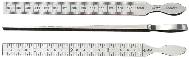 #270 - 1 Leaf - .010 to .150" (.3 to 4mm) Range - Taper Gage - Caliber Tooling