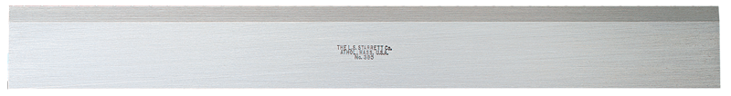 #385-18 - 18'' Long x 1-13/32'' Wide x 11/16'' Thick - Steel Straight Edge With Bevel; No Graduations - Caliber Tooling