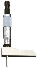 #443Z9RL - 0 - 9'' Measuring Range - Ratchet Thimble - Depth Micrometer with Half Base - Caliber Tooling