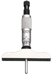 #440Z3L - 0 - 3'' Measuring Range - Plain Thimble - Depth Micrometer - Caliber Tooling
