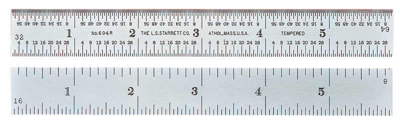 #C335S-300 - 300mm Long - 35 Graduation - 1'' Wide - Semi-Flexible Rule - Caliber Tooling