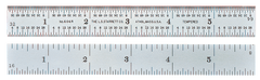 #C416R-24 - 24'' Long - 16R Graduation - 1-1/4'' Wide - Heavy Spring Tempered Chrome Scale - Caliber Tooling