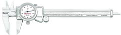 #3202-6 -  0 - 6" Stainless Steel Dial Caliper with .001" Graduation - Caliber Tooling