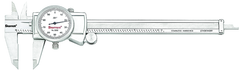 #3202-12 - 0 - 12" Stainless Steel Dial Caliper with .001" Graduations - Caliber Tooling