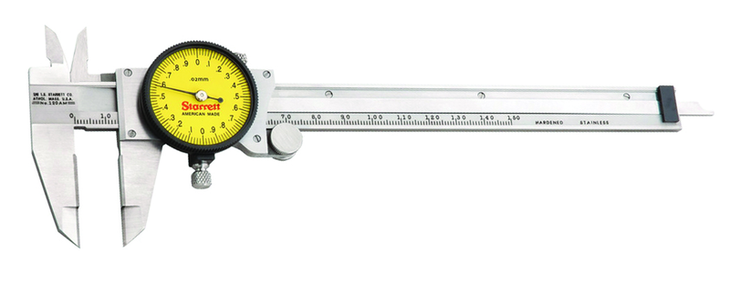 #120MX-150 - 0 - 150mm Measuring Range (0.02mm Grad.) - Dial Caliper with Certification - Caliber Tooling