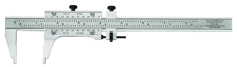 123-6 VERNIER CALIPER W/CERT - Caliber Tooling