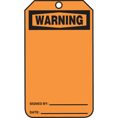 Safety Tag, Warning (Blank), 25/Pk, Cardstock - Caliber Tooling