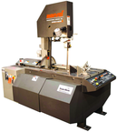 Mark III 18 x 22 Capacity Vertical Production Bandsaw with 3° Forward Canted Column; 60° Miter Capability; Variable Speed (50 TO 450SFPM); 24 x 33" Work Table; 5HP; 3PH 480V - Caliber Tooling
