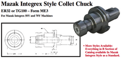 Mazak Integrex Style Collet Chuck (ER32 or TG100 Ð Form ME3) - Part #: CNC86 M53.60100TG - Caliber Tooling