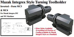 Mazak Integrex Style Turning Toolholder (Inverted Ð Form MC4 Left Hand) - Part #: CNC86 M34.5025L (Bottom) - Caliber Tooling