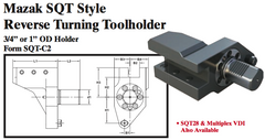 Mazak SQT Stye Reverse Turning Toolholder (3/4Ó or 1Ó OD Holder Form SQT-C2) - Part #: SQT32.1525 - Caliber Tooling