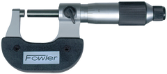 0 - 1'' Measuring Range - .0001" Graduation - Ratchet Thimble - Carbide Face - Economy Outside Micrometer - Caliber Tooling