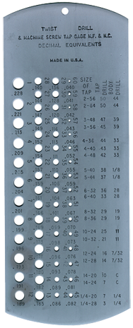 #52-480-015 - Number 61 to 80 - Drill Gage - Caliber Tooling