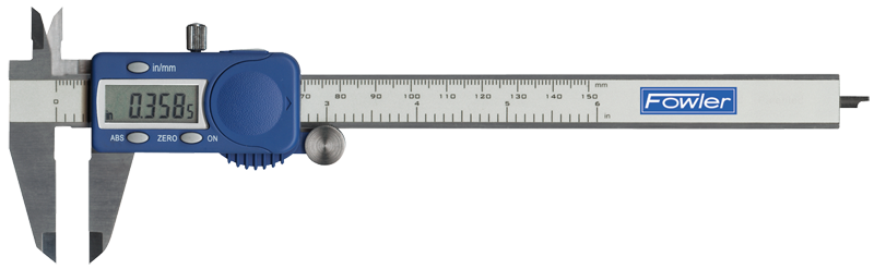 0 - 6" / 0 - 150mm Measuring Range (.0005" / .01mm Res.) - Xtra-Value Electronic Caliper - Caliber Tooling