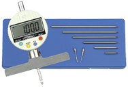 0 - 22" Measuring Range (.0005" / .01mm Res.) - Electronic Depth Gage - Caliber Tooling