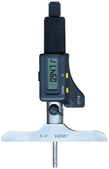 0 - 6" / 0 - 150mm Measuring Range - Friction Thimble - Electronic Depth Micrometer - Caliber Tooling