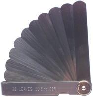 #5015 - 15 Leaf - .0015 to .200" Range - Thickness Gage - Caliber Tooling