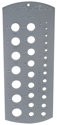 #5052 - 1/16 to 1/2" - Drill Gage - Caliber Tooling