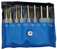 PEC Tools 5 Piece Drive Pin Punch Set -- #6301-058; 1/8 to 3/8'' Diameter - Caliber Tooling