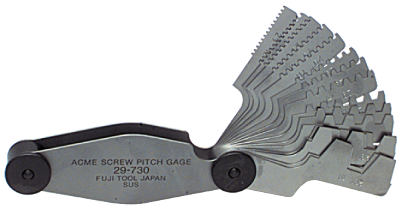 #615-6326 - 16 Leaves - Inch Pitch - Acme Screw Thread Gage - Caliber Tooling