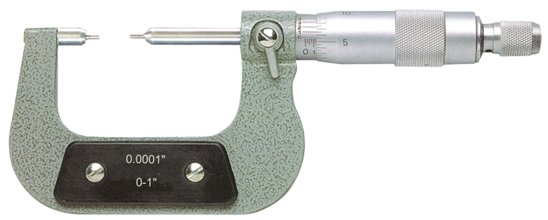 2 - 3'' Measuring Range - .0001 Graduation - Ratchet Thimble - Carbide Face - Spline Micrometer - Caliber Tooling