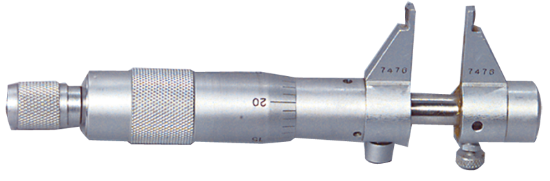 1 - 2'' Measuring Range - .001 Graduation - Ratchet Thimble - Hardened & Ground Face - Inside Micrometer - Caliber Tooling