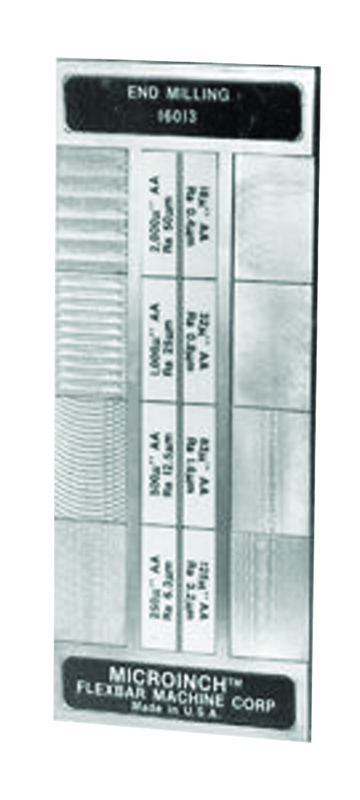 #16009 - 8 Specimans for Checking Surface Grinding Roughness Results - Microinch Comparator Plate - Caliber Tooling