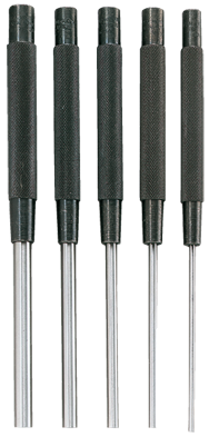 #SPC76 - 1/8 - 3/8" Diameter - 5 Piece Extra Long Drive Pin Punch Set - Caliber Tooling