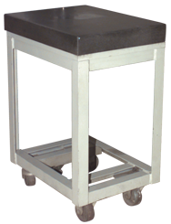 24 x 36" - Surface Plate Stand 0-Ledge with Casters - Caliber Tooling